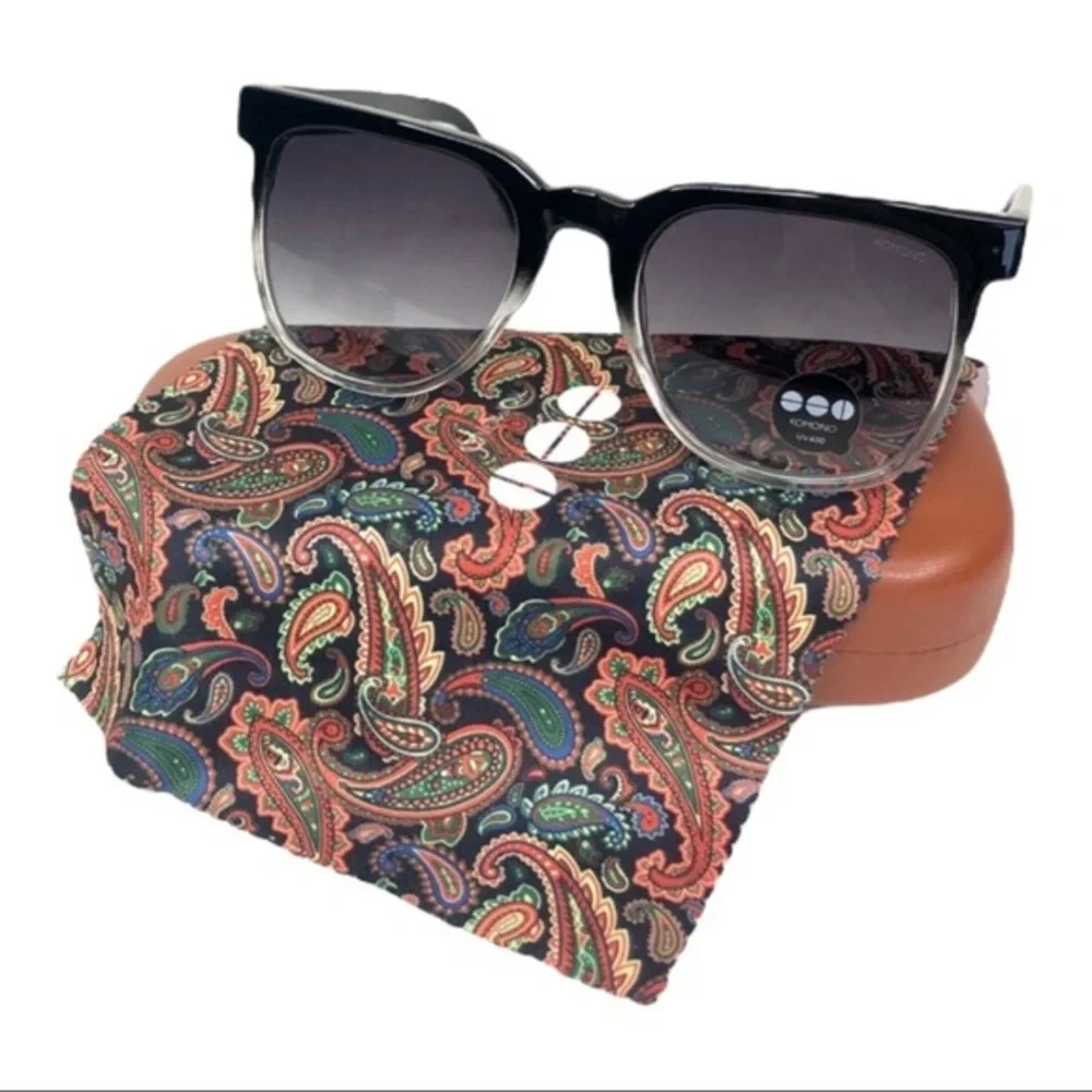KOMONO Riviera Paisley Sunglasses NEW black grey